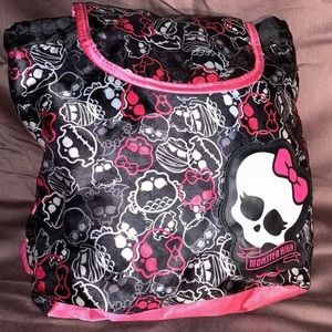 Monster high pink and skull backpack